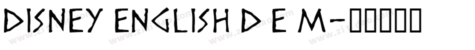 Disney English D e m字体转换